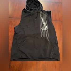 Nike Dri-Fit Sleeveless Training Hoodie - Men’s Large - Black